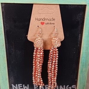 Handmade Beaded Tassel Earrings